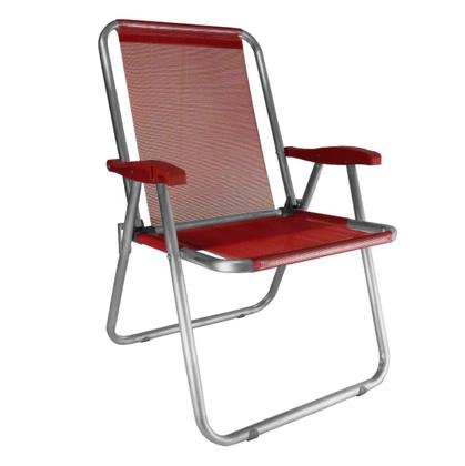 Imagem de Kit 2 Cadeira Max Alumínio Praia Piscina Camping Até 140 Kg - Zaka