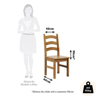 Imagem de Kit 2 Cadeiras 100% Madeira Maciça Napoli Espresso Móveis