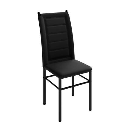 Imagem de Kit 2 Cadeiras Aço Preto Tokio Reforçada Luxo Estofada material sintético - Art Panta