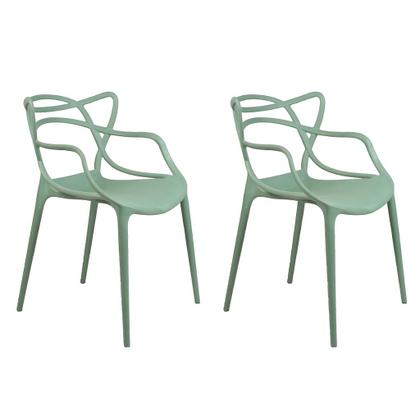 Imagem de Kit 2 Cadeiras Alegra Polipropileno Mesa Jantar Cozinha Varanda Jardim Piscina Escritório