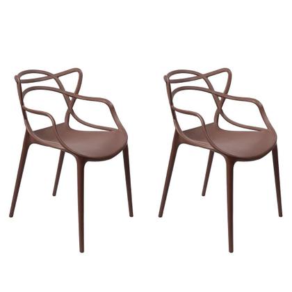 Imagem de Kit 2 Cadeiras Alegra Polipropileno Mesa Jantar Cozinha Varanda Jardim Piscina Escritório