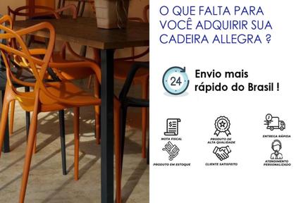 Imagem de Kit 2 Cadeiras Allegra Terracota Jantar Pousada Cafeteria Restaurante Doceria