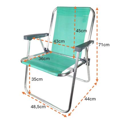 Imagem de Kit 2 Cadeiras Alta e Reclinável Alumínio + Guarda Sol Bagum 2,4m Verde Mormaii - Belfix