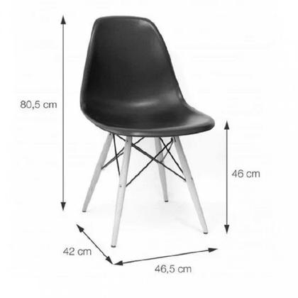 Kit 2 Cadeiras Base Madeira DKR Eames - Rufato Imagem de Kit 2 Cadeiras Base Madeira DKR Eames