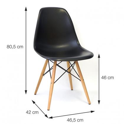 Kit 2 Cadeiras Base Madeira Dkr - OR Design Imagem de Kit 2 Cadeiras Base Madeira Dkr