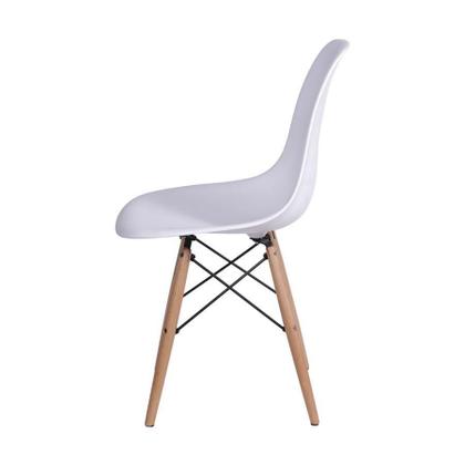 Kit 2 Cadeiras Boxbit Dkr Eames Base Em Madeira Branca Imagem de Kit 2 Cadeiras Boxbit Dkr Eames Base Em Madeira Branca