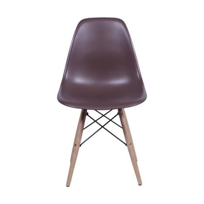 Imagem de Kit 2 Cadeiras Boxbit Dkr Eames Base Em Madeira Café