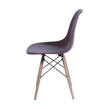 Imagem de Kit 2 Cadeiras Boxbit Dkr Eames Base Em Madeira Café