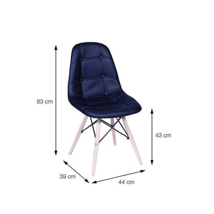 Imagem de Kit 2 Cadeiras Boxbit Dkr Eames Botonê Base Em Madeira Cinza