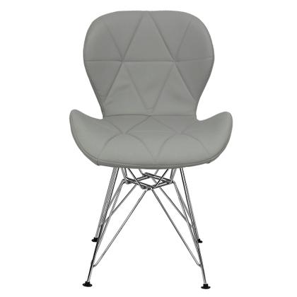 Imagem de Kit 2 Cadeiras Charles Eames Slim Eiffel Base Metal Cromado