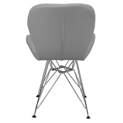 Imagem de Kit 2 Cadeiras Charles Eames Slim Eiffel Base Metal Cromado