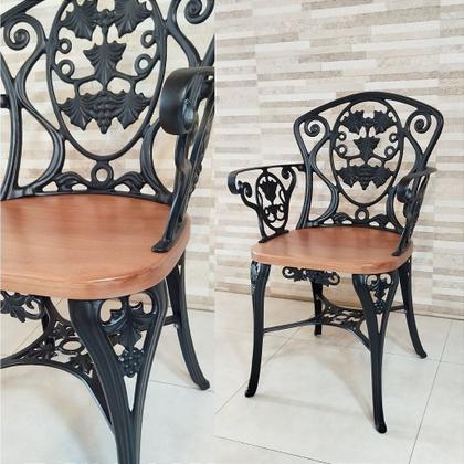 Imagem de Kit 2 Cadeiras com Mesa de Centro Alumínio para Varanda Jardim Area Externa Sacada Prédio