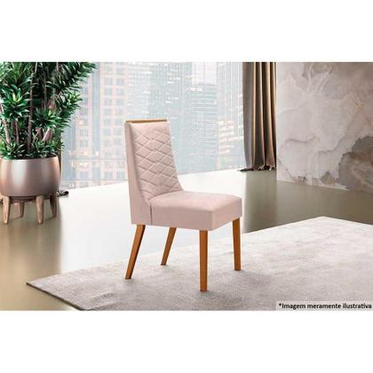 Imagem de Kit 2 Cadeiras de Cozinha Dafne 2 Un Madeira Capuccino/Linho Capuccino - Rufato