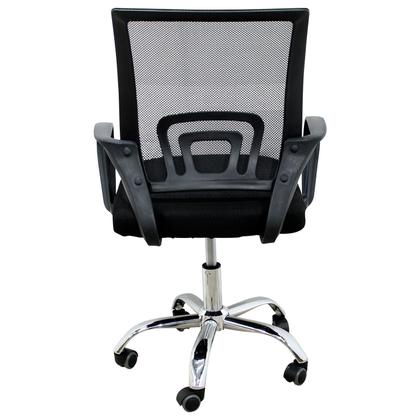 Imagem de Kit 2 Cadeiras de Escritório Mesh Assento Estofado Base Giratória 9050 - Preta