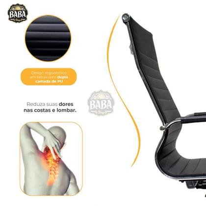 Imagem de Kit 2 Cadeiras De Escritório Presidente Stripes Caramelo