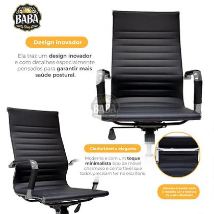 Imagem de Kit 2 Cadeiras De Escritório Presidente Stripes Caramelo