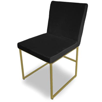 Imagem de Kit 2 Cadeiras De Jantar Mavie Base Gold Estofada Veludo