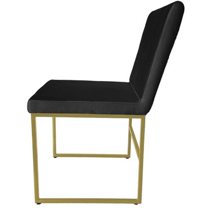 Imagem de Kit 2 Cadeiras De Jantar Mavie Base Gold Estofada Veludo