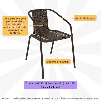 Imagem de Kit 2 Cadeiras de Jardim Junco Sintético Multimóveis CR8006