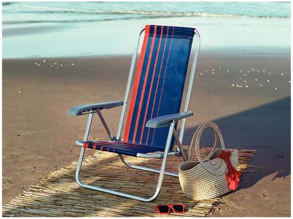 Imagem de Kit 2 Cadeiras de Praia Reclinável Tramontina 