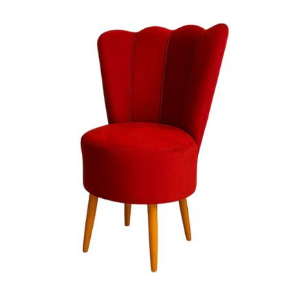 Imagem de Kit 2 Cadeiras Decorativa Pétala Veludo Luxo Premium Pés Retrô Palito Sala Quarto e Penteadeira