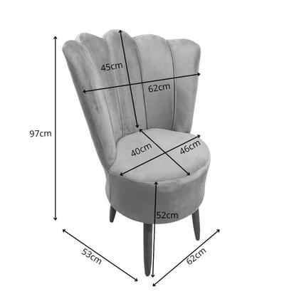 Imagem de Kit 2 Cadeiras Decorativa Pétala Veludo Luxo Premium Pés Retrô Palito Sala Quarto e Penteadeira
