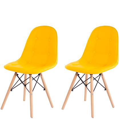 Imagem de Kit 2 Cadeiras Eames Eiffel Estofada Botonê 130C