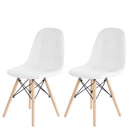 Imagem de Kit 2 Cadeiras Eames Eiffel Estofada Botonê 130C