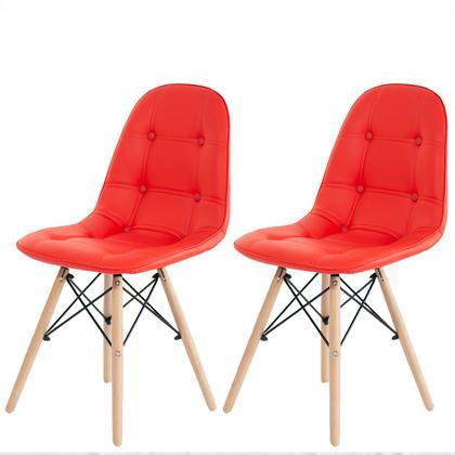 Imagem de Kit 2 Cadeiras Eames Eiffel Estofada Botonê 130C