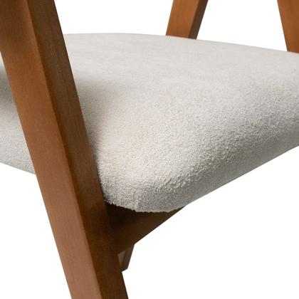 Imagem de Kit 2 Cadeiras Escandinavas Malaga Ergonomica Organica Madeira Maciça Sala de Jantar Estar Escritório Espera