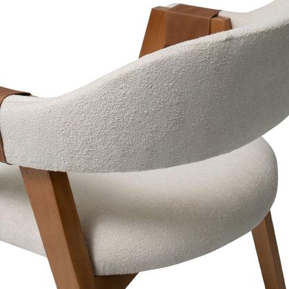 Imagem de Kit 2 Cadeiras Escandinavas Malaga Ergonomica Organica Madeira Maciça Sala de Jantar Estar Escritório Espera