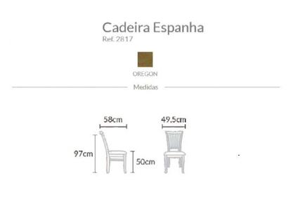 Imagem de KIT 2 Cadeiras Espanha Castanho Oregon Várias Cores - Datelli Design