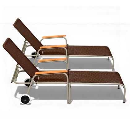 Kit 2 Cadeiras Espreguiçadeiras Piscina resistente Reclinável Acquaflex ...
