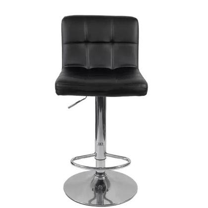 Imagem de Kit 2 cadeiras estofada alta bancada - preto