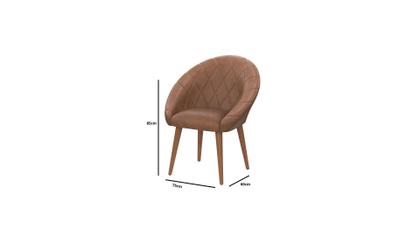 Imagem de Kit 2 Cadeiras Estofada Com Encosto Para Sala De Jantar E Escritorio