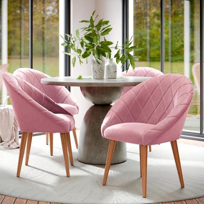 Imagem de Kit 2 Cadeiras Estofada Com Encosto Para Sala De Jantar E Escritorio