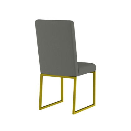 Imagem de Kit 2 Cadeiras Estofadas Base de Ferro Para Mesa De Jantar