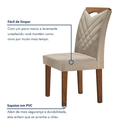 Imagem de Kit 2 Cadeiras Estofadas Texas Yescasa