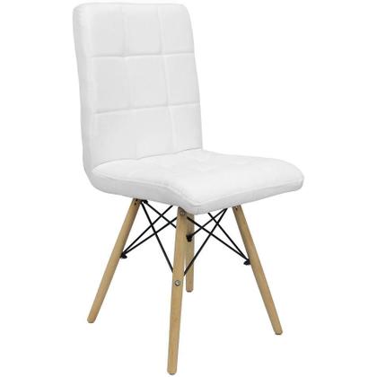 Imagem de Kit 2 Cadeiras Gomos Eiffel Eames Fitz Dublin Estofada Base