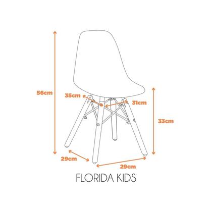 Imagem de Kit 2 Cadeiras Infantil Eames Polipropileno Base Madeira Eiffel Espresso Móveis Branco