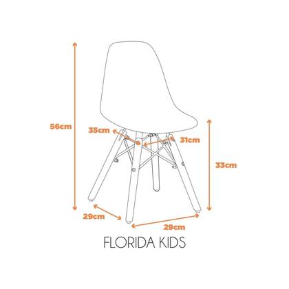 Imagem de Kit 2 Cadeiras Infantil Eames Polipropileno Base Madeira Eiffel Espresso Móveis Rosa