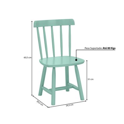 Imagem de Kit 2 Cadeiras Infantis Mariah Casatema MadeiraOriginals Sorbet Menta