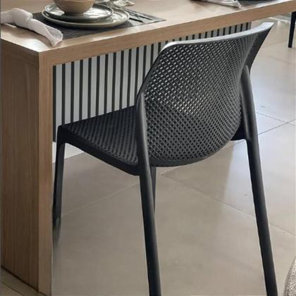 Imagem de Kit 2 Cadeiras Laryssa Polipropileno Mesa Jantar Cozinha Varanda Jardim Piscina Escritório