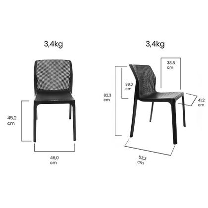 Imagem de Kit 2 Cadeiras Laryssa Polipropileno Mesa Jantar Cozinha Varanda Jardim Piscina Escritório