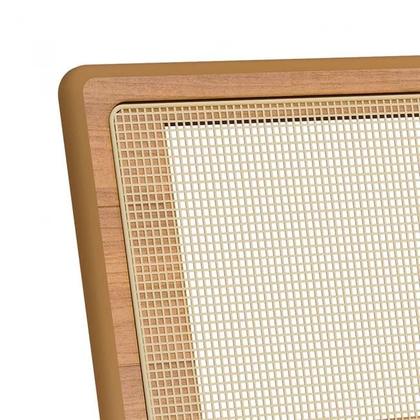 Imagem de Kit 2 Cadeiras MDF Estofadas e com Tela Freijó/Cesare Escuro