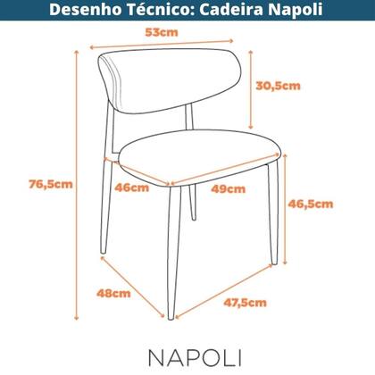 Imagem de Kit 2 Cadeiras Napoli Agatha Fratini Assento Encosto Revestidos Tecido Cinza Base Aço Champagne
