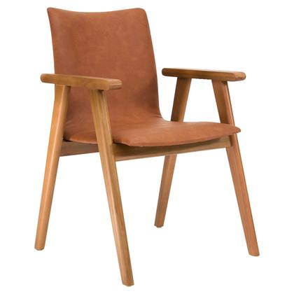 Imagem de Kit 2 Cadeiras Organicas Madeira Maciça Estofado Sintético Bouclê com Espuma D23 Design com Braço para Sala ou Escritório