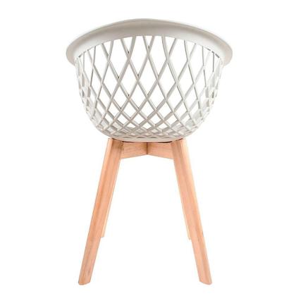Kit 2 Cadeiras Para Mesa De Jantar Cozinha Sala Web Branca Wood Base Madeira - Cadeiras INC Imagem de Kit 2 Cadeiras Para Mesa De Jantar Cozinha Sala Web Branca Wood Base Madeira