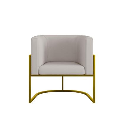 Imagem de Kit 2 Cadeiras Poltrona Lua material sintético Sala Quarto Gold Balaqui