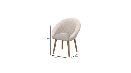 Imagem de Kit 2 Cadeiras Poltronas Decorativas Estofada Com Encosto Para Sala De Jantar E Escritorio